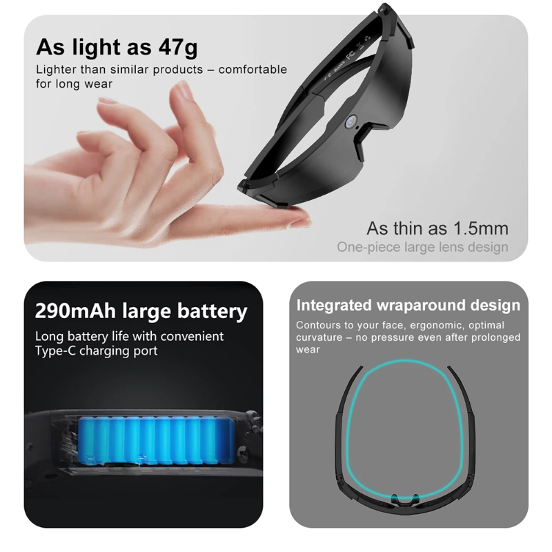 Oneplus Al Smart Glasses 8K Re - Smart Glasses Lens ulasan dan harga