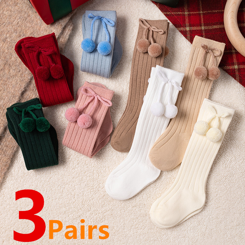 3Pairs/Lot Baby Ball Knee High - Baby Sock Oximeter ulasan dan harga