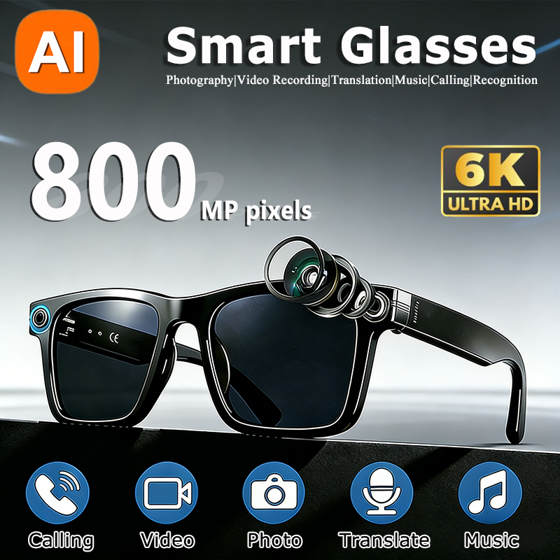 6K HD AI Camera Glasses 800MP  - Smart Glasses Lens ulasan dan harga