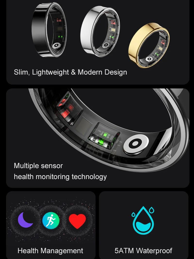 New Smart Ring R09 Health Moni - Temperature Ring Skin ulasan dan harga